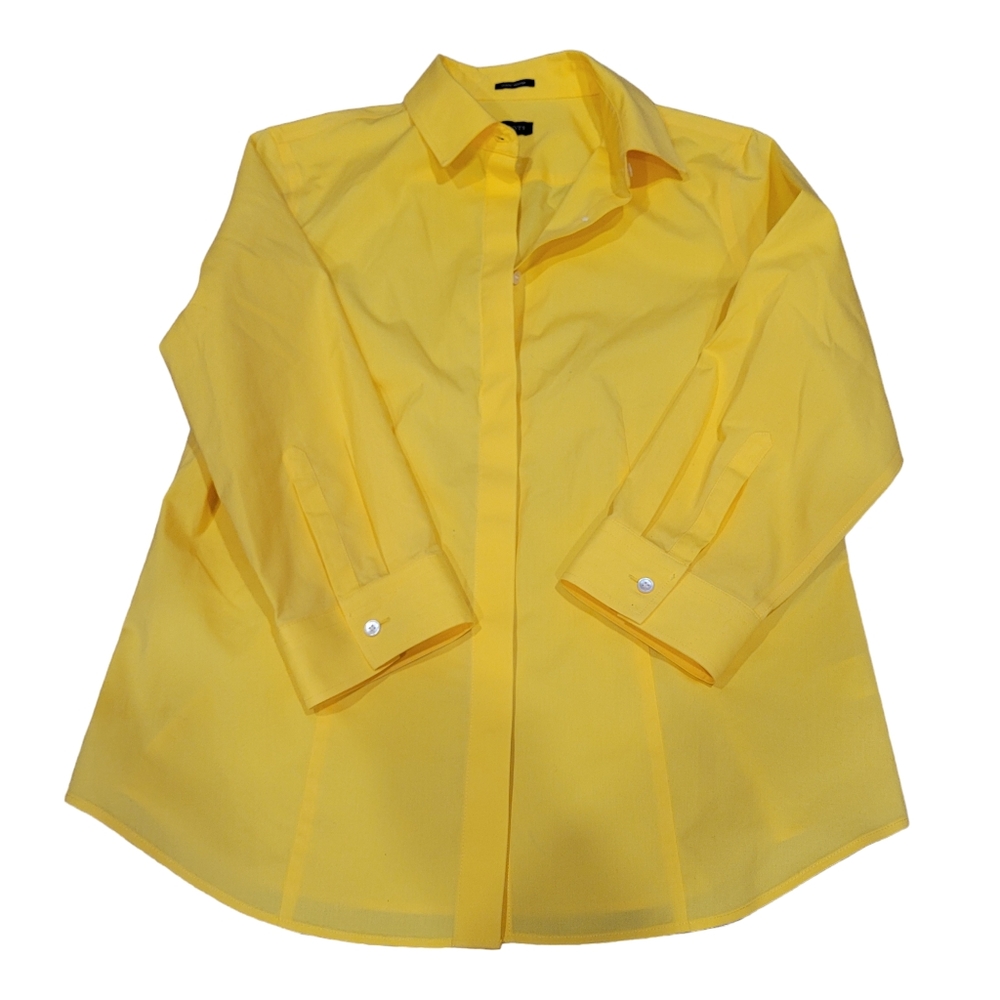 Talbots Yellow Cotton Button Up Shirt‎